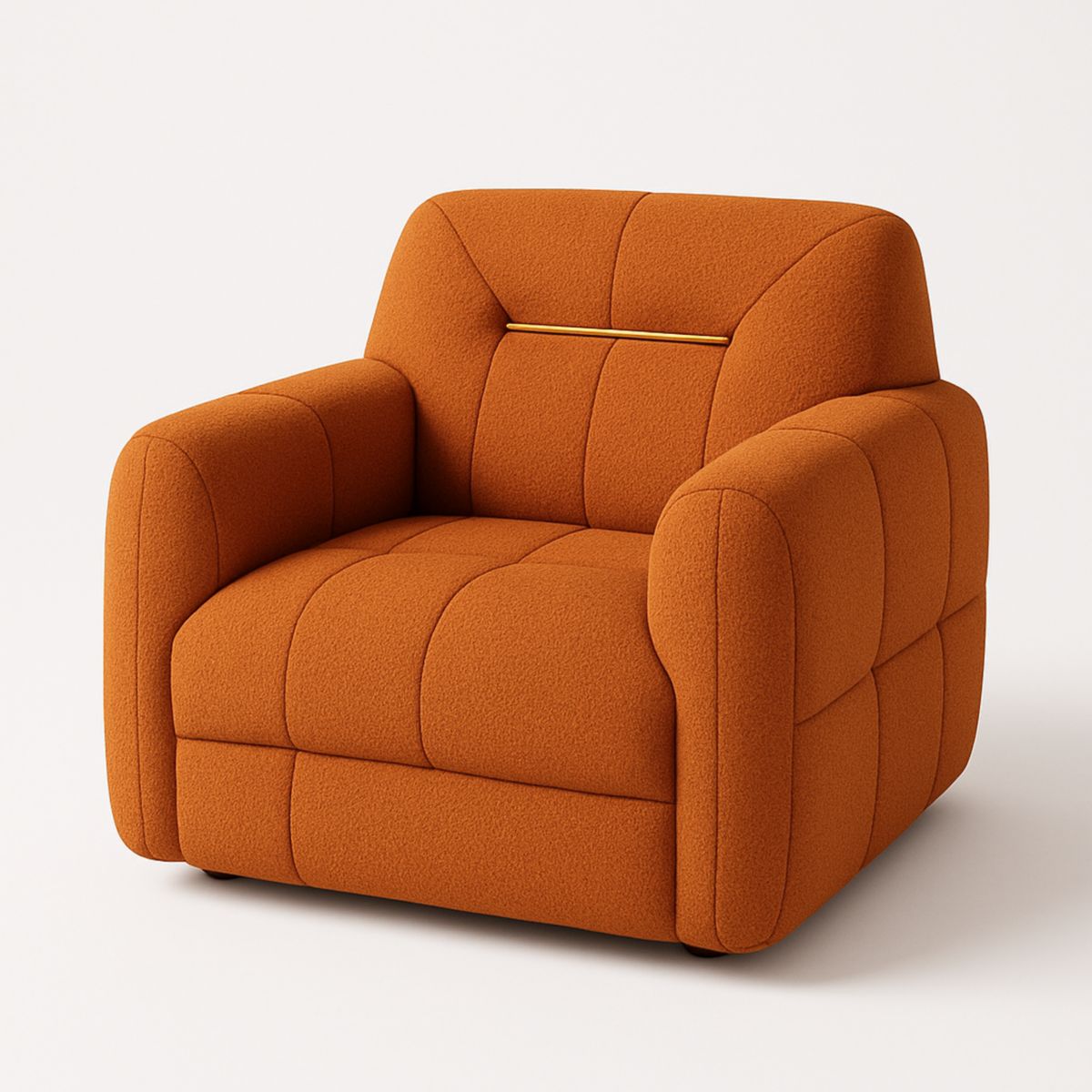 Fauteuil en tissu orange 90 x 85 x 85 cm-Pureverdeaura