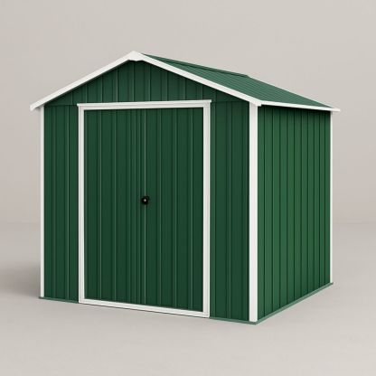 Abri de jardin en acier galvanisé vert 213x127x185 cm-Pureverdeaura