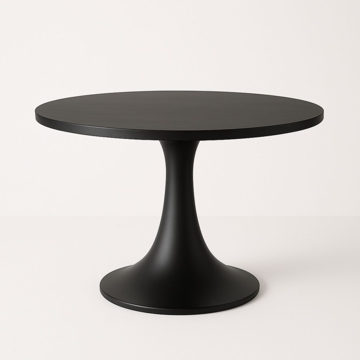 Table ronde moderne métal noir diamètre 120 cm-Pureverdeaura