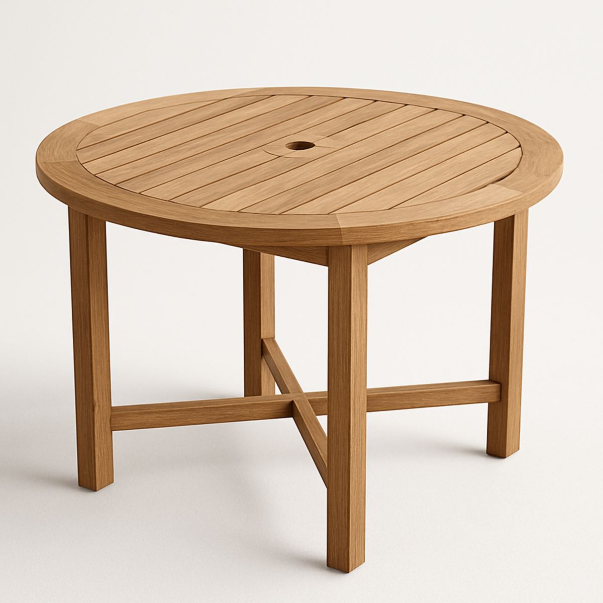 Table de Jardin Ronde Teck 90cm-Pureverdeaura
