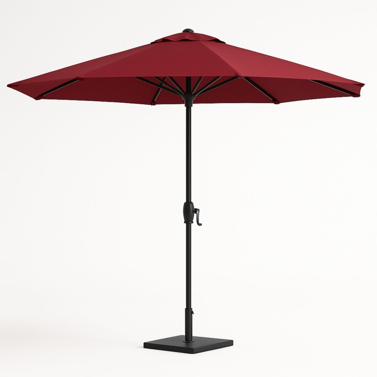 Parasol d'extérieur rond 300 cm rouge aluminium polyester-Pureverdeaura