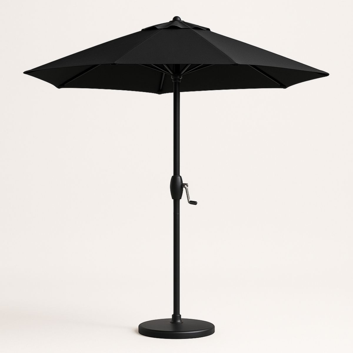 Parasol de Jardin Rond en Polyester, Aluminium et Acier Noir 250 cm-Pureverdeaura
