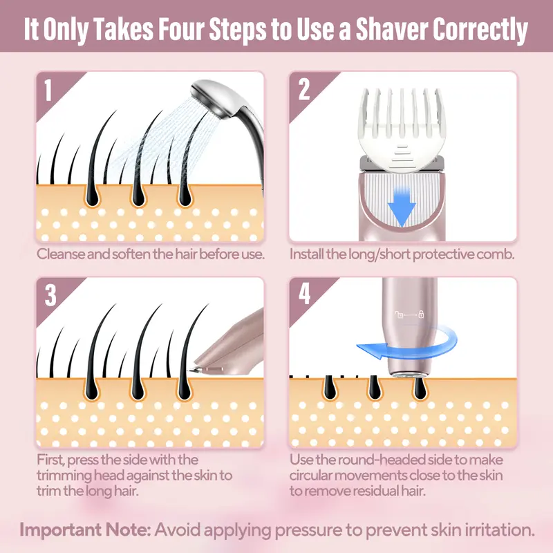 2-in-1 Waterproof Electric Shaver & Bikini Trimmer 🌸✨