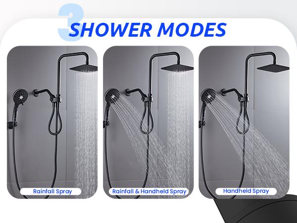 Luxury standing shower setup