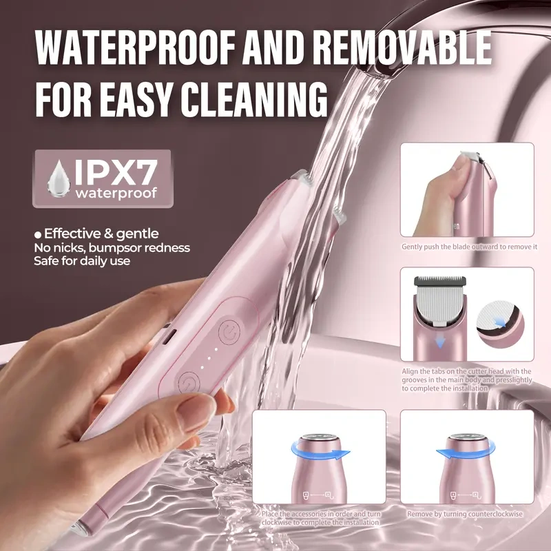 2-in-1 Waterproof Electric Shaver & Bikini Trimmer 🌸✨