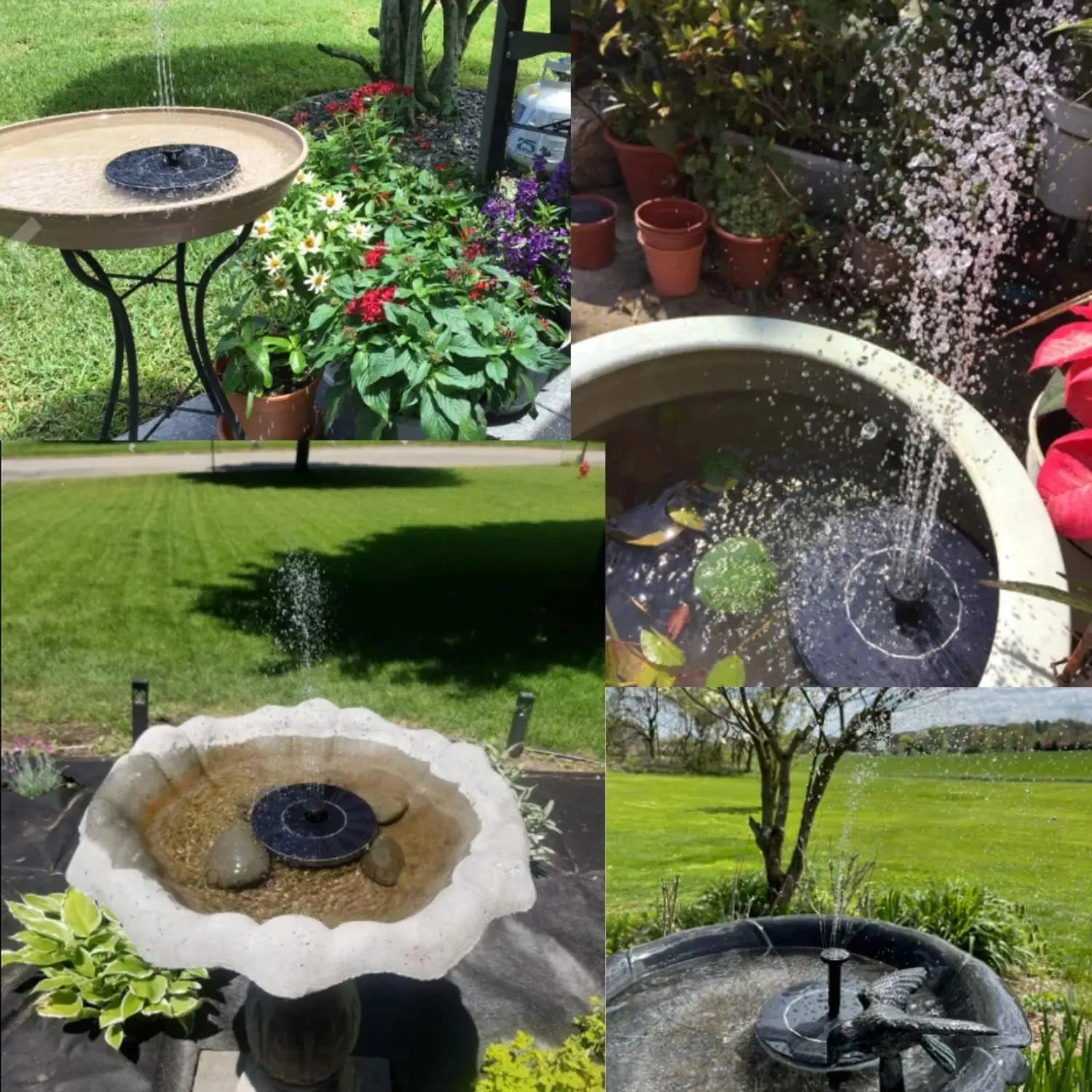 Floating Solar Fountain - Instant Water Feature for Bird Baths & Ponds ⛲☀️