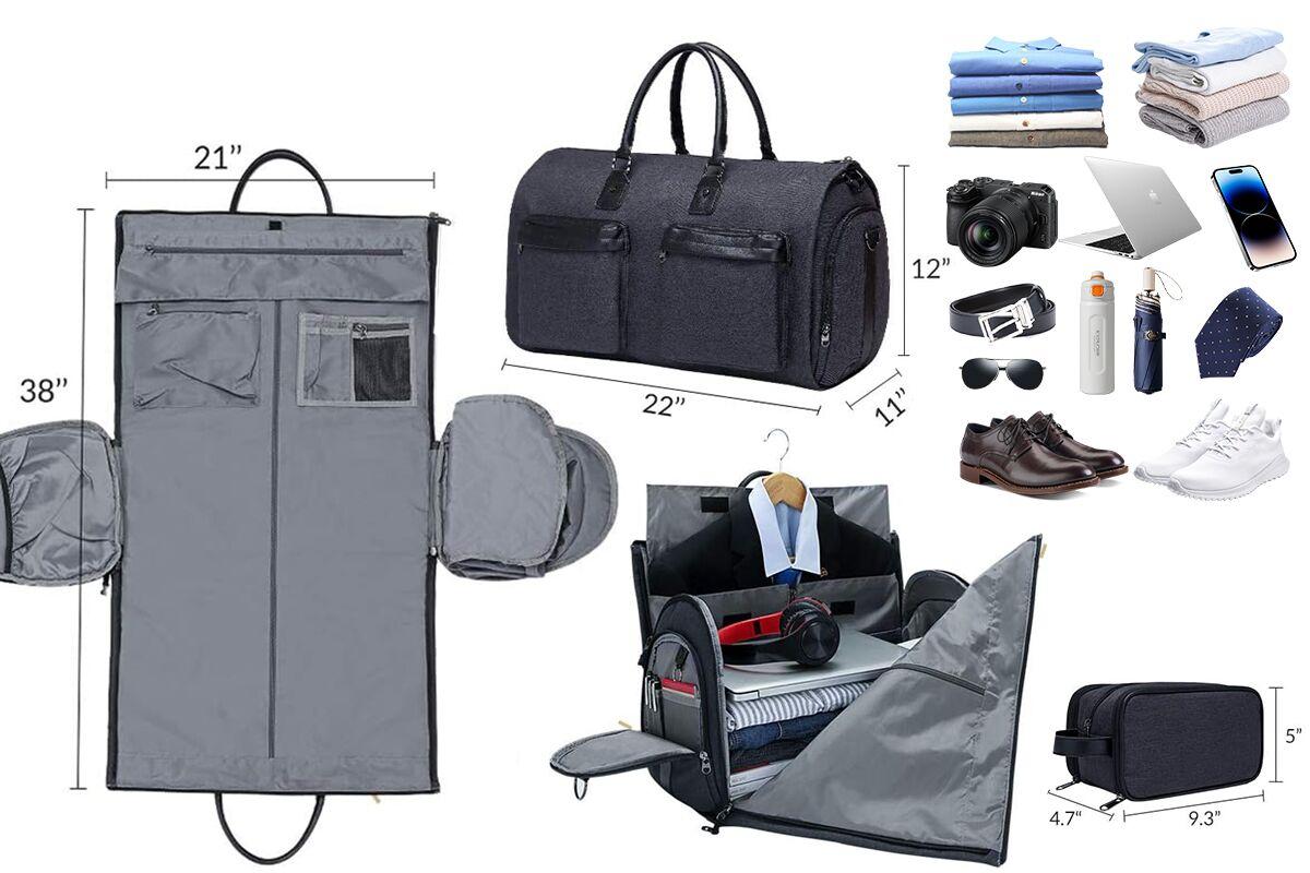 Lefame Travel Duffle Bag with Garment & Shoe Compartment, Waterproof & Breathable, TSA-Approved, 57L Capacity, Ideal for Weekender, Gym, Hospital, Holiday Travel Space Saving Bag Removable Bags hospital bag for mom, #SummerVibes