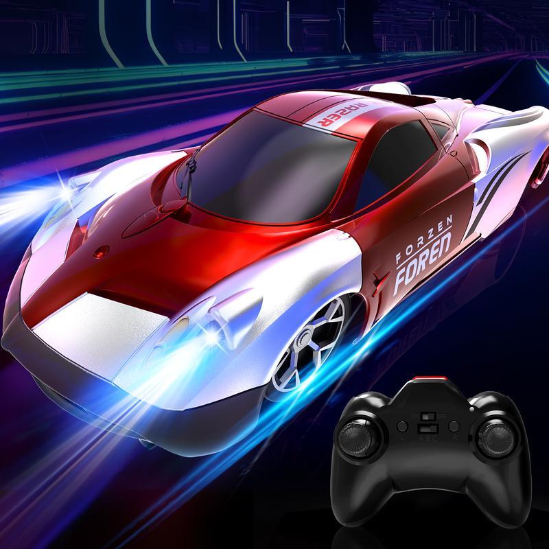 Wall Climbing Car��Electric Remote Toy Racing, with LED Light High-Speed Hobby Toy Vehicle, RC Car Gifts Age 3 4 5 6 7 8 9 Year Old Boys Girls(Red��