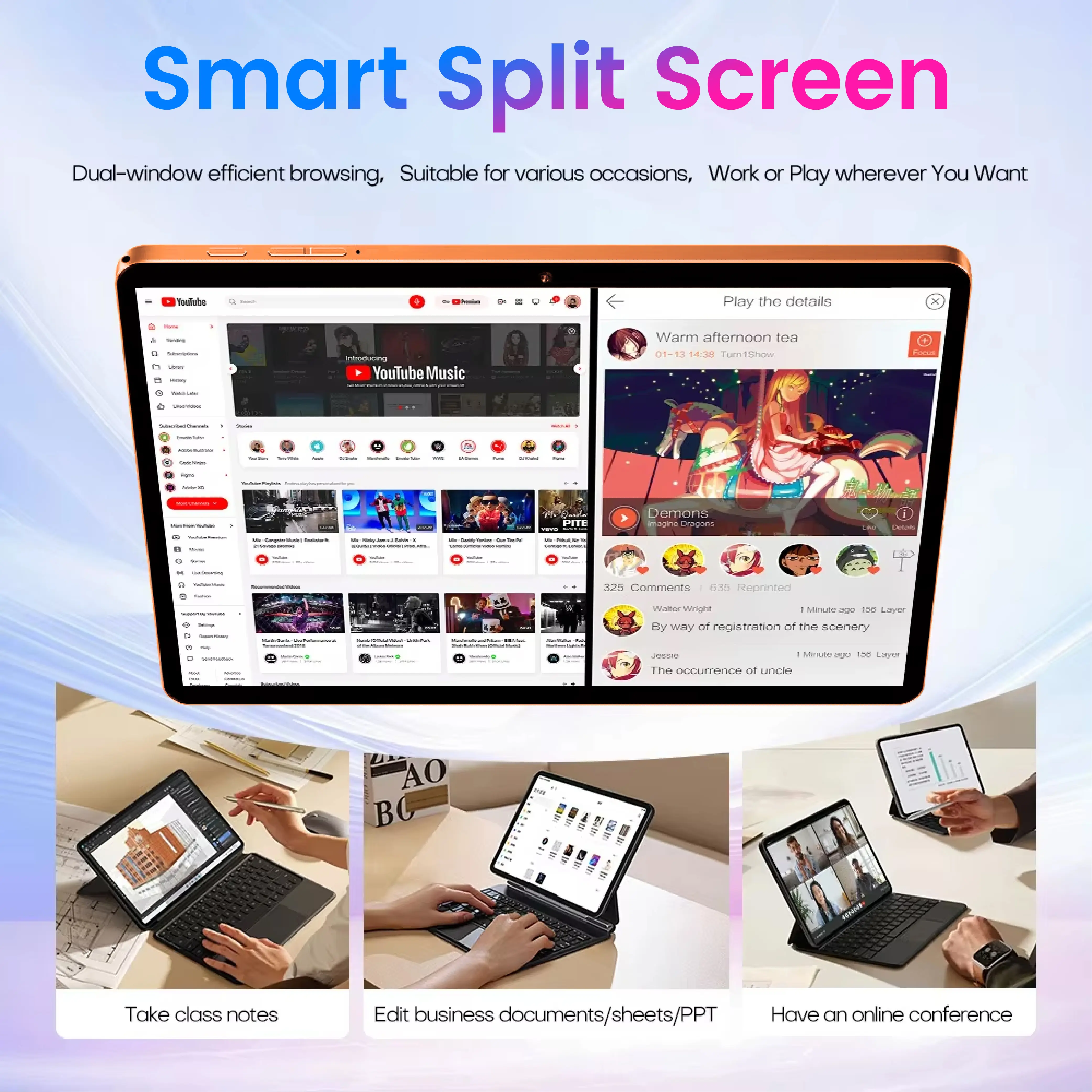 W&O 2026 Android 15 Tablet with 11-inch HD Screen and 12GB RAM