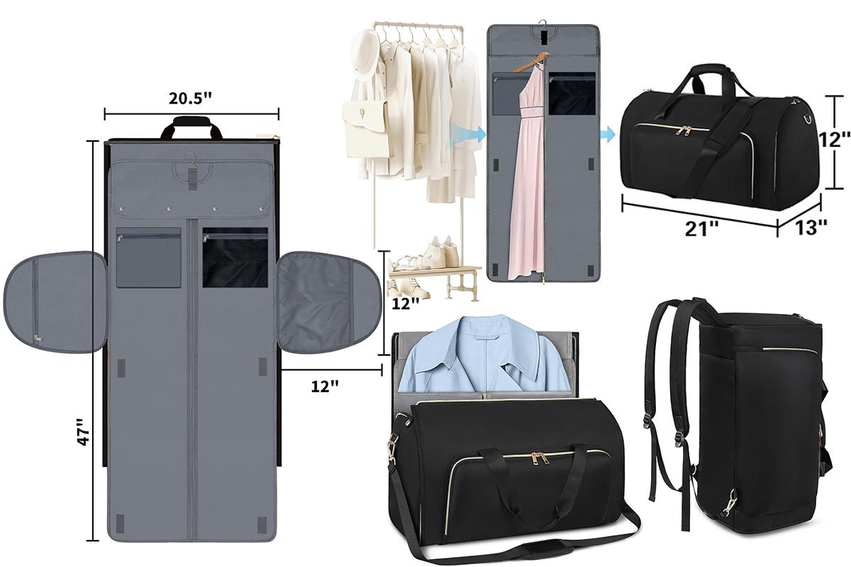 Lefame Travel Duffle Bag with Garment & Shoe Compartment, Waterproof & Breathable, TSA-Approved, 57L Capacity, Ideal for Weekender, Gym, Hospital, Holiday Travel Space Saving Bag Removable Bags hospital bag for mom, #SummerVibes