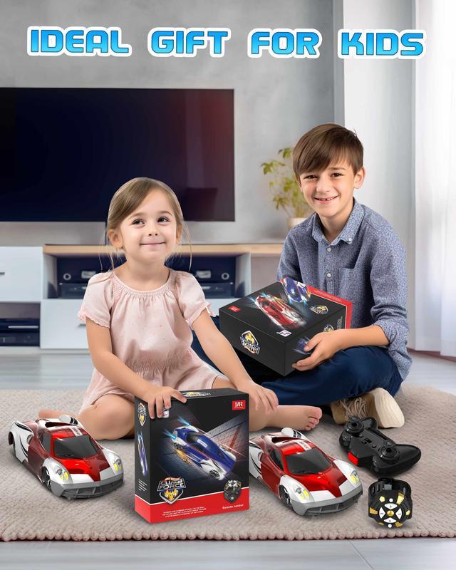 ⏰ LAST DAY 65% OFF 💥 Wall Climbing Car，Electric Remote Toy Racing, with LED Light High-Speed Hobby Toy Vehicle