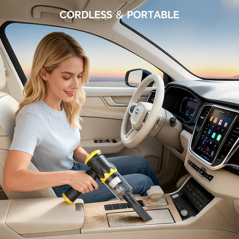 20,000Pa Ultra-Suction Cordless Mini Vacuum | 4-in-1 Car & Home Cleaner 🚗💨