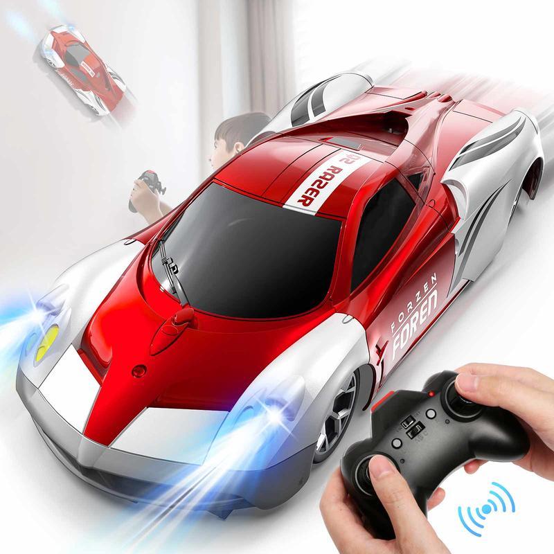 ⏰ LAST DAY 65% OFF 💥 Wall Climbing Car，Electric Remote Toy Racing, with LED Light High-Speed Hobby Toy Vehicle