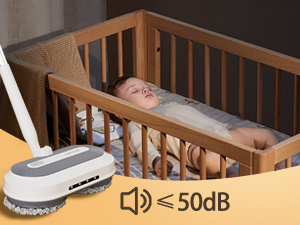 dual-motor quiet powerful electric floor scrubber