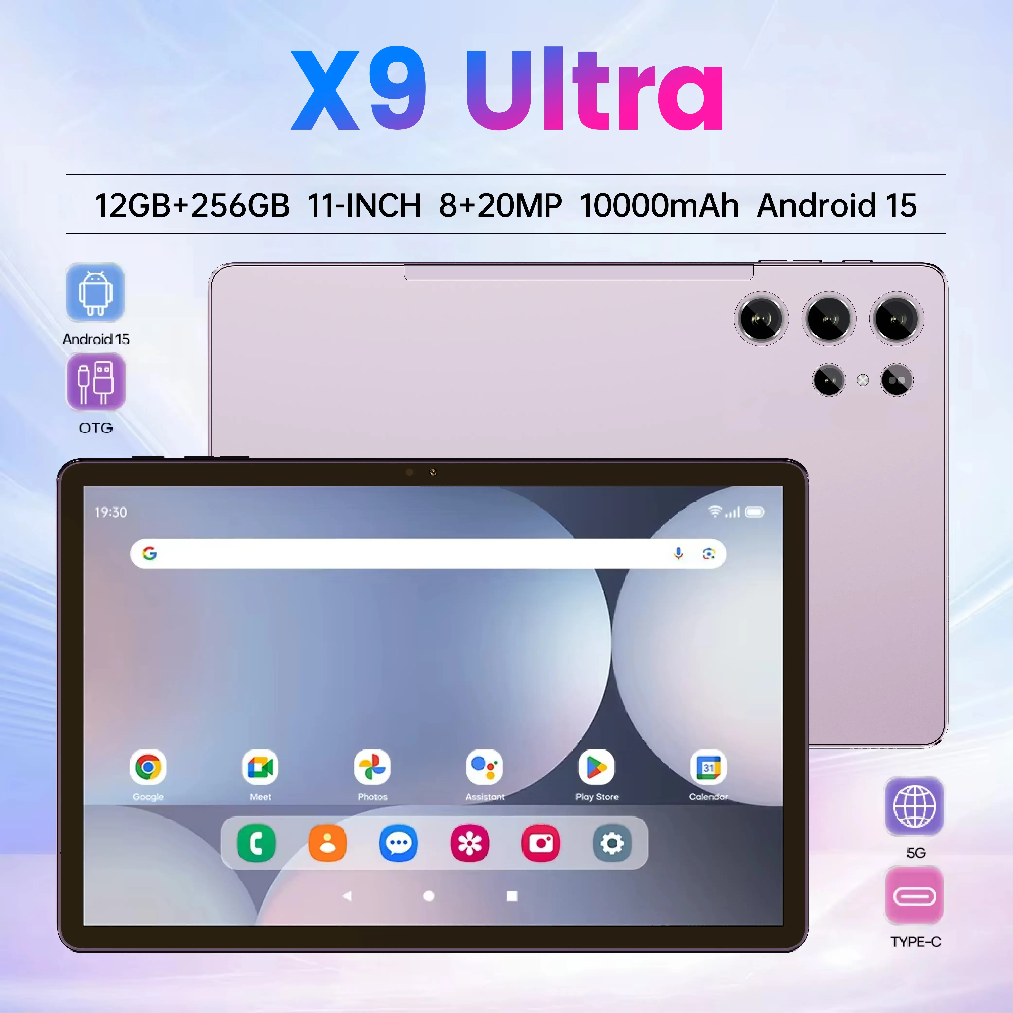 W&O 2026 Android 15 Tablet with 11-inch HD Screen and 12GB RAM