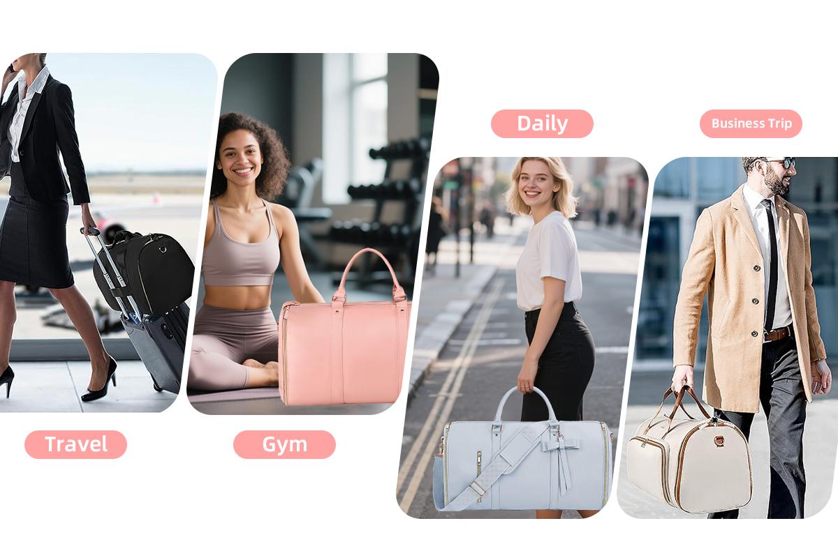 Lefame Travel Duffle Bag with Garment & Shoe Compartment, Waterproof & Breathable, TSA-Approved, 57L Capacity, Ideal for Weekender, Gym, Hospital, Holiday Travel Space Saving Bag Removable Bags hospital bag for mom, #SummerVibes