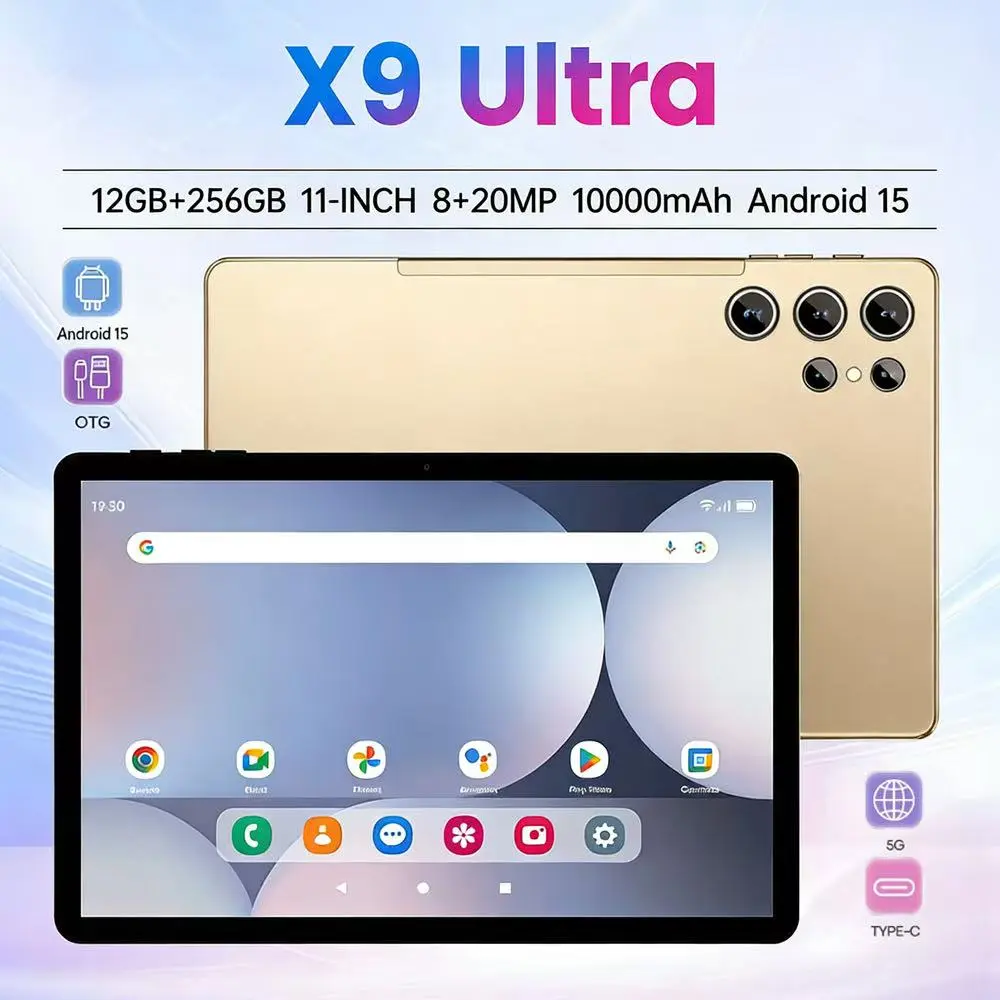 W&O 2026 Android 15 Tablet with 11-inch HD Screen and 12GB RAM