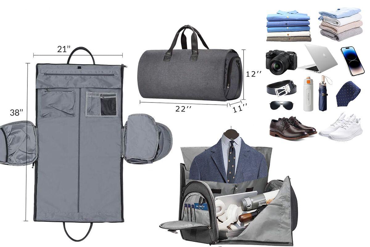 Lefame Travel Duffle Bag with Garment & Shoe Compartment, Waterproof & Breathable, TSA-Approved, 57L Capacity, Ideal for Weekender, Gym, Hospital, Holiday Travel Space Saving Bag Removable Bags hospital bag for mom, #SummerVibes