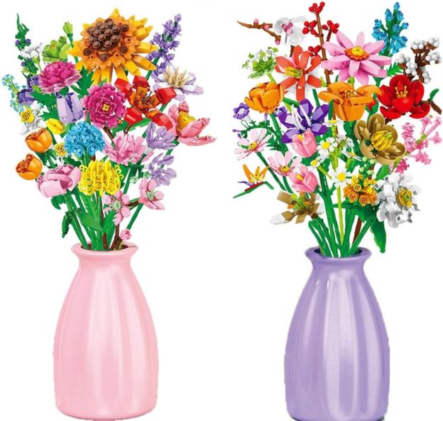 ⏰ LAST DAY 60% OFF 💥 Advent Calendar 2024 for Kids Adults Teens 2025 24 Days Flower Bouquet Christmas Countdown Advent Calendar,Christmas Bouquet Blocks, with 24 Flower Model Building Toy Set (Daisy)