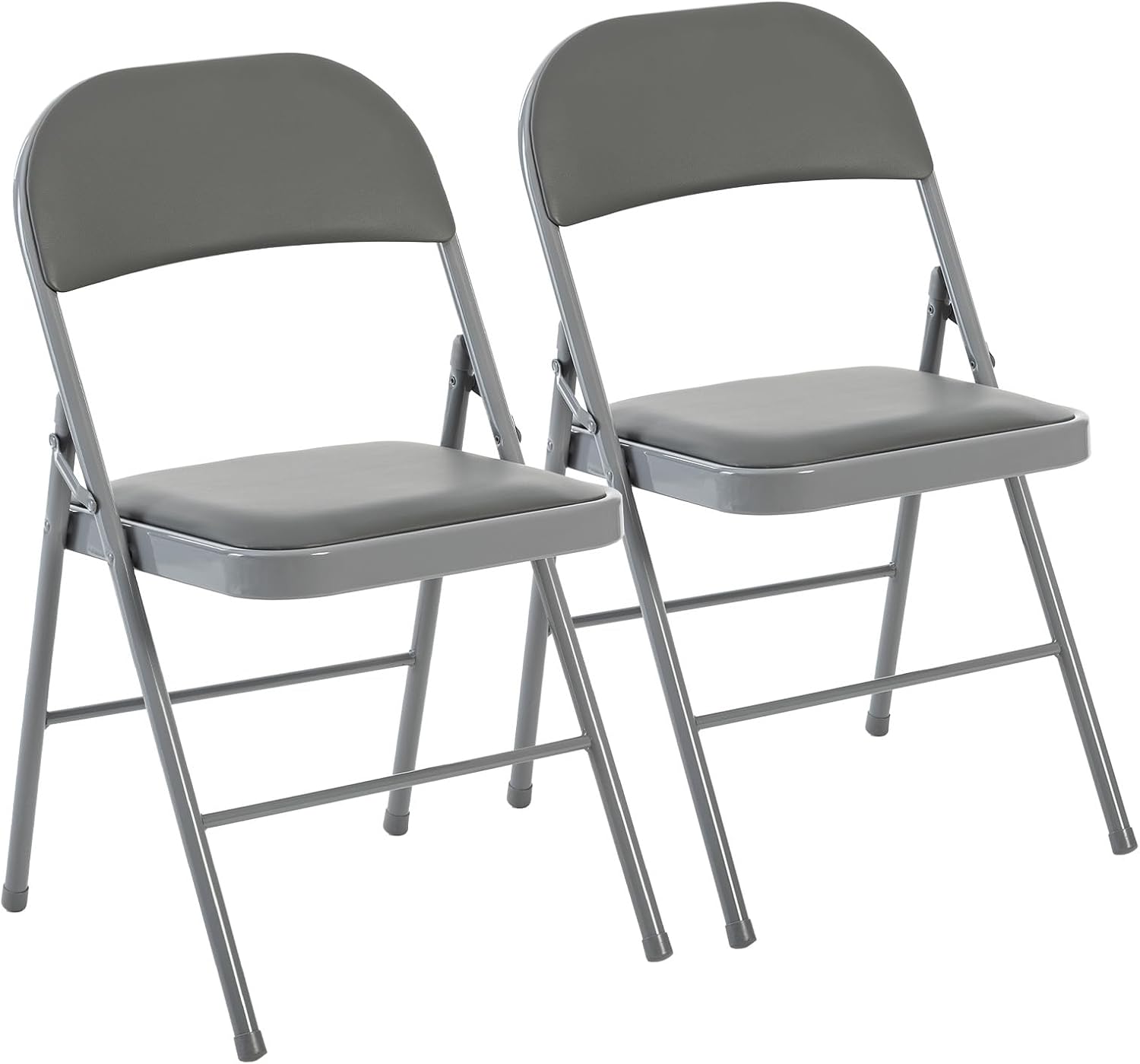 DUMOS Folding Chairs Sets of 8, 330lbs Plastic Stackable Portable Patio Dining Sets, Fold Up for Indoor Outdoor, Camping, Garden, Party, Meeting (White)