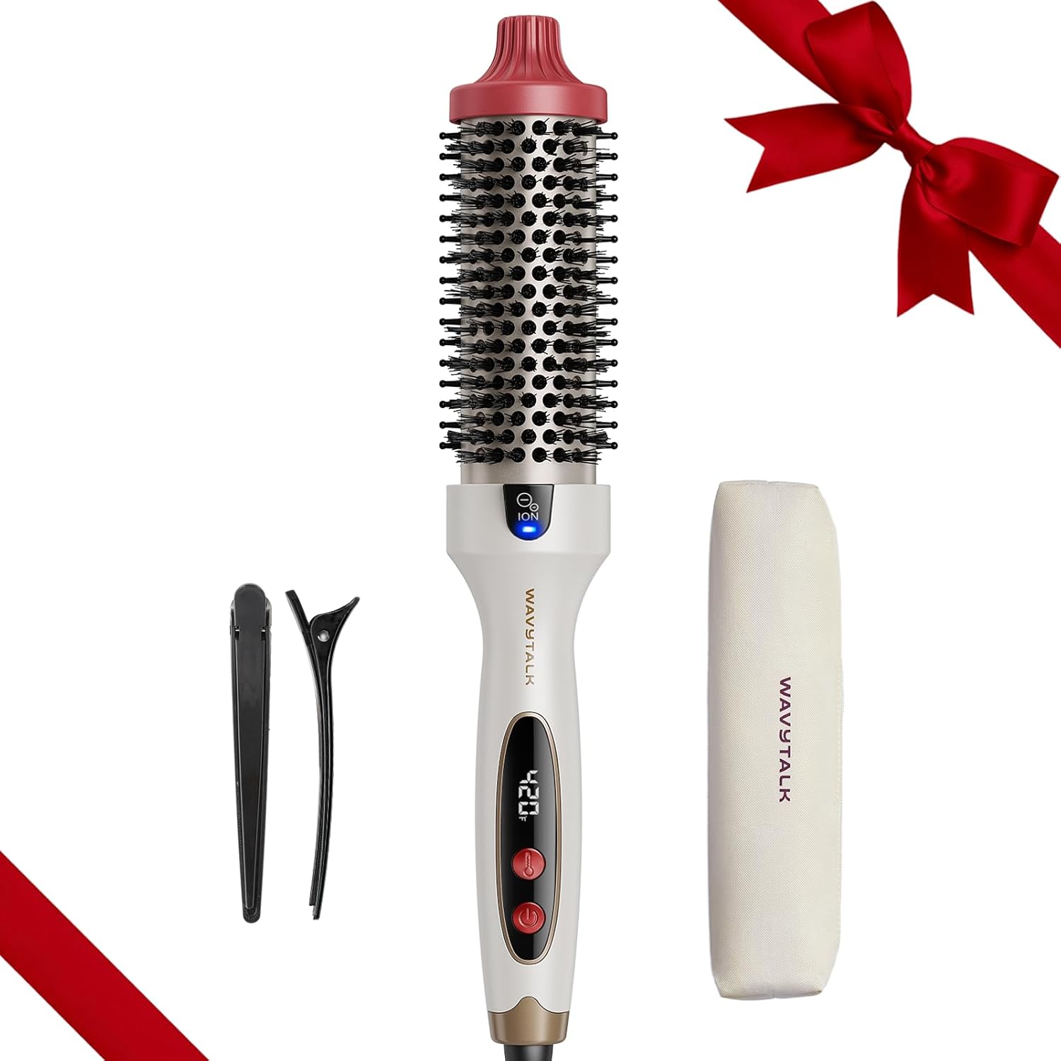 VIP Volume Blowout Boost Festival Bundle, Thermal Brush 1.5 inch for Blowout Look, Tourmaline Ceramic Negative Ion Technology, 5 Temperature Settings Dual Voltage