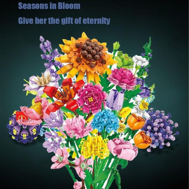 ⏰ LAST DAY 60% OFF 💥 Advent Calendar 2024 for Kids Adults Teens 2025 24 Days Flower Bouquet Christmas Countdown Advent Calendar,Christmas Bouquet Blocks, with 24 Flower Model Building Toy Set (Daisy)