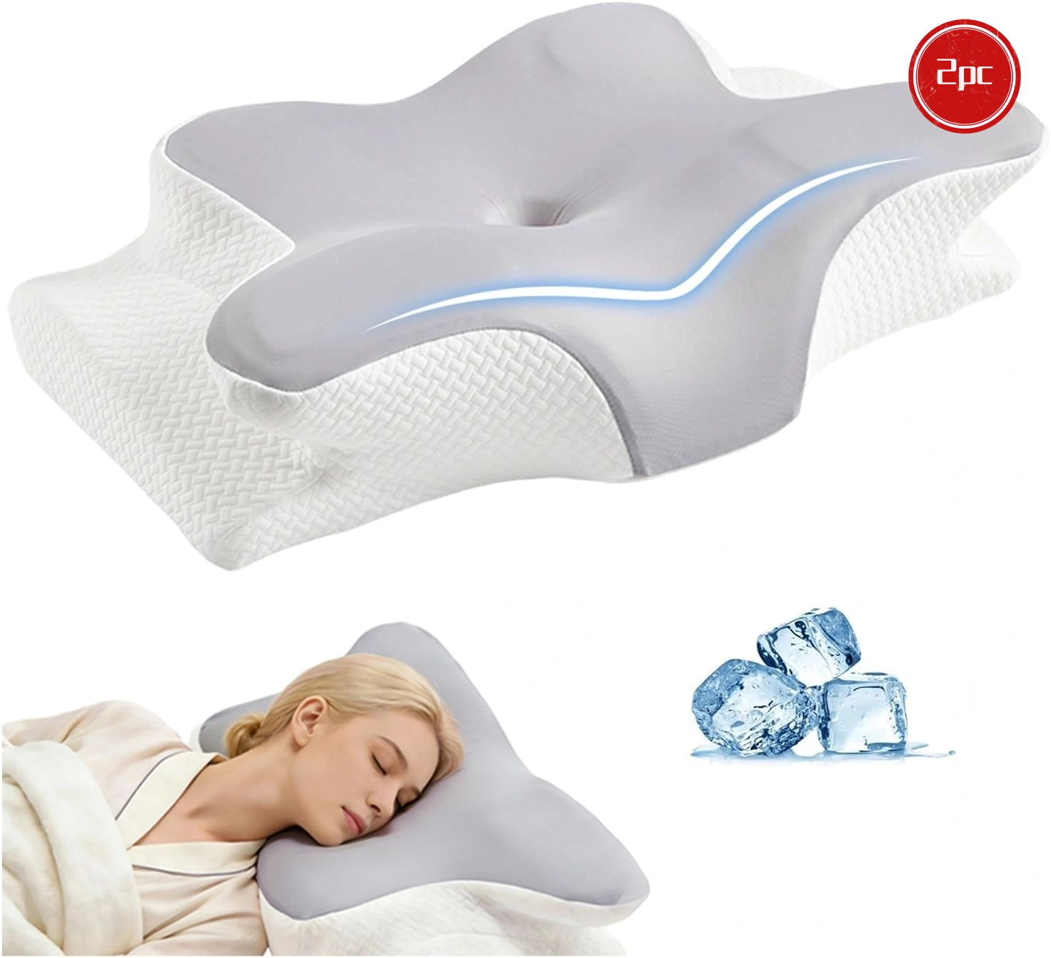 Cervical Memory Foam Pillow | Neck Pain Relief & Support 💤🌙
