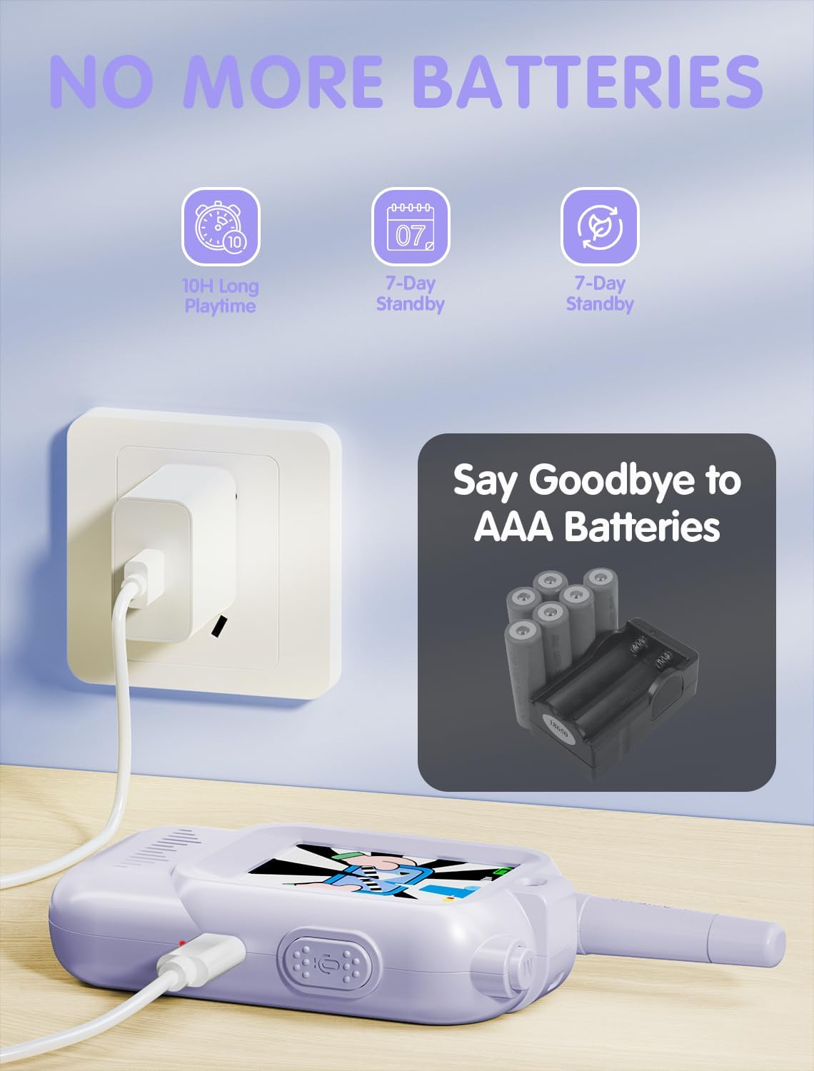 Walkie Talkie for Kids with Video: 2 Pack Rechargeable Toddler Toys with HD Camera & Voice Changer, Long Range Gift Toys for Boy & Girl Age 3-8 for Outdoor Play, Camping (Pink-Blue)