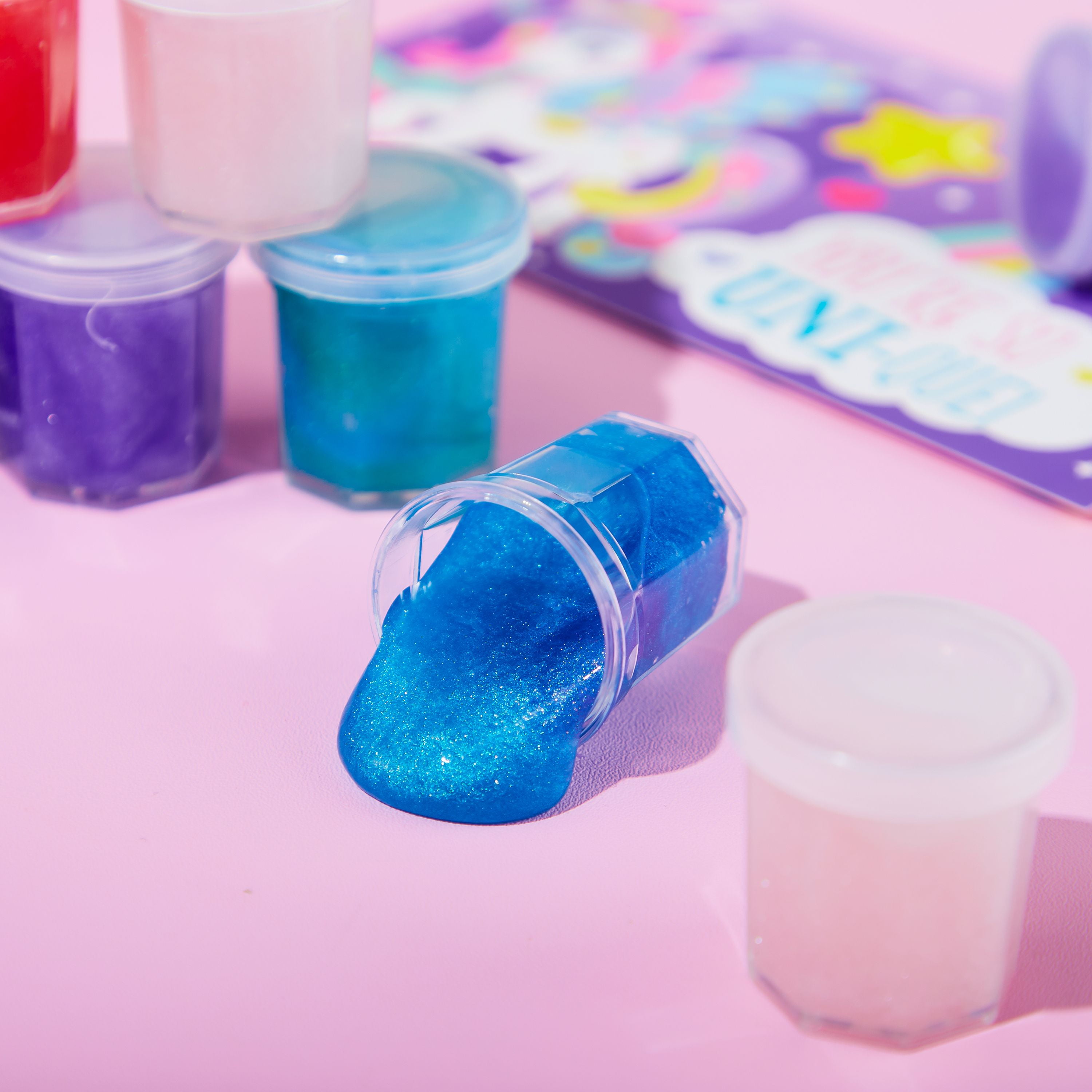 30 Packs Valentines Galaxy Slime With Cards for Kids, Stress Relief Fidget Toy for Kids Valentines Class Exchange Cards, Valentines Party Favors