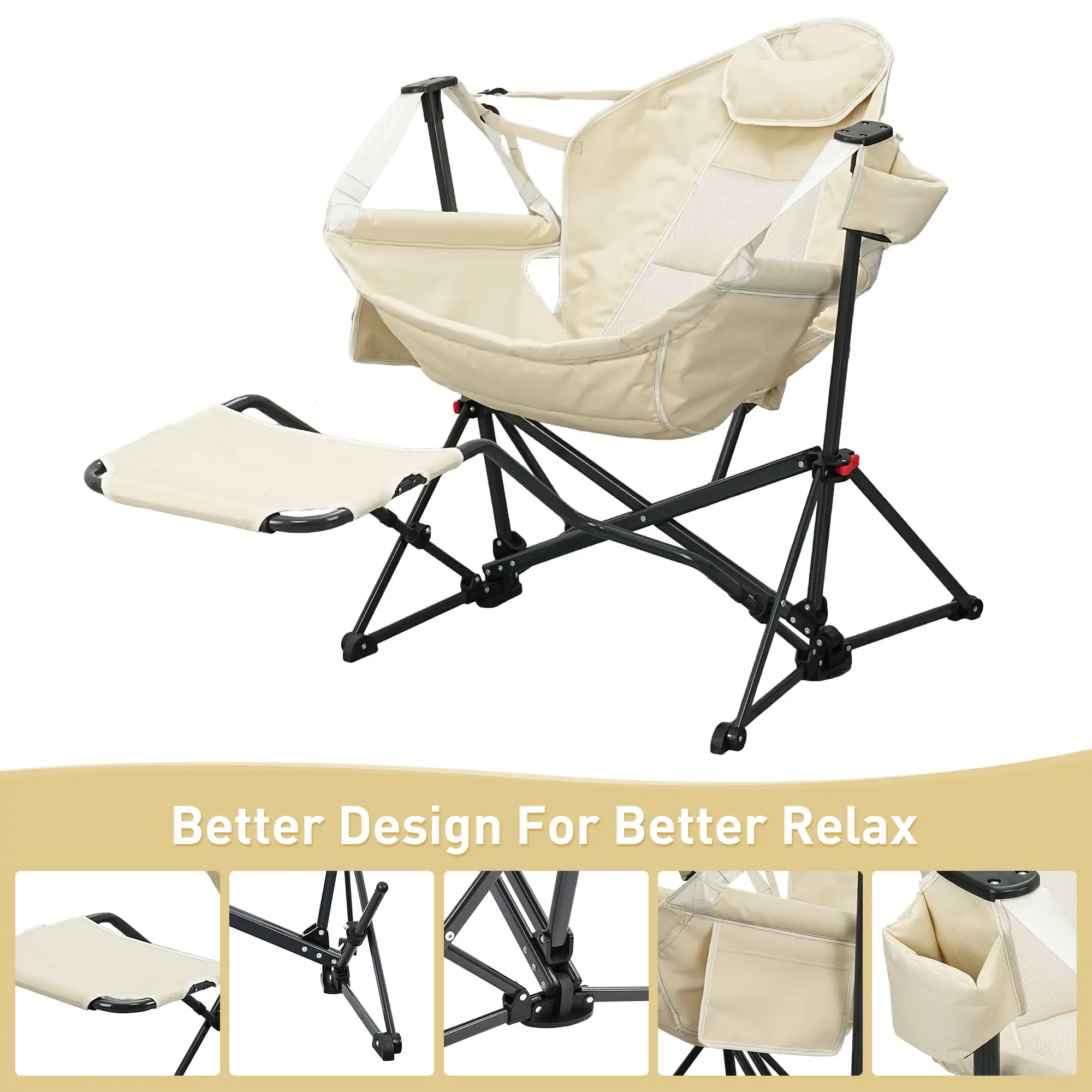 Hammock Recliner Chair, Swing Chair Camping Chair With Pedal, Max 450 lbs Capacity For hammock life