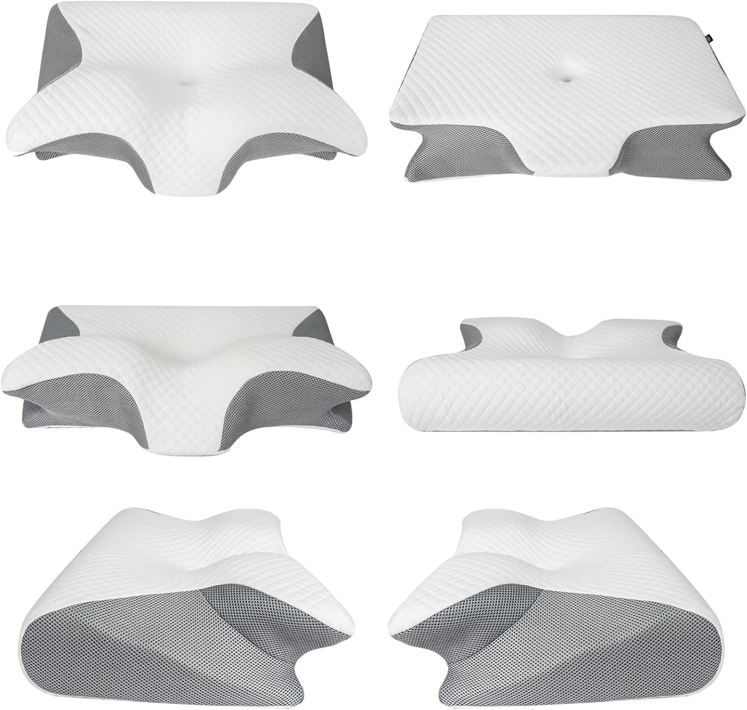 【Stock Clearance】🎉 Memory Foam Cervical Pillow, 2 in 1 Ergonomic Contour Orthopedic Pillow for Neck Pain, Contoured Support Pillows for Side Back Stomach Sleepers