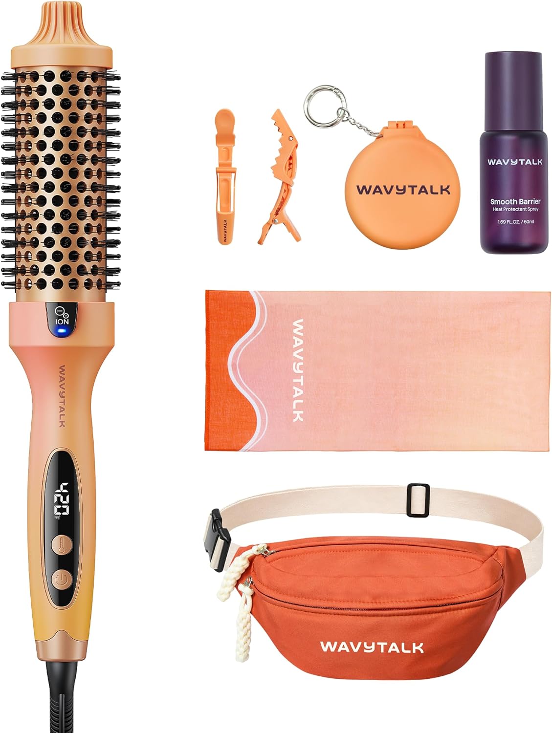 VIP Volume Blowout Boost Festival Bundle, Thermal Brush 1.5 inch for Blowout Look, Tourmaline Ceramic Negative Ion Technology, 5 Temperature Settings Dual Voltage