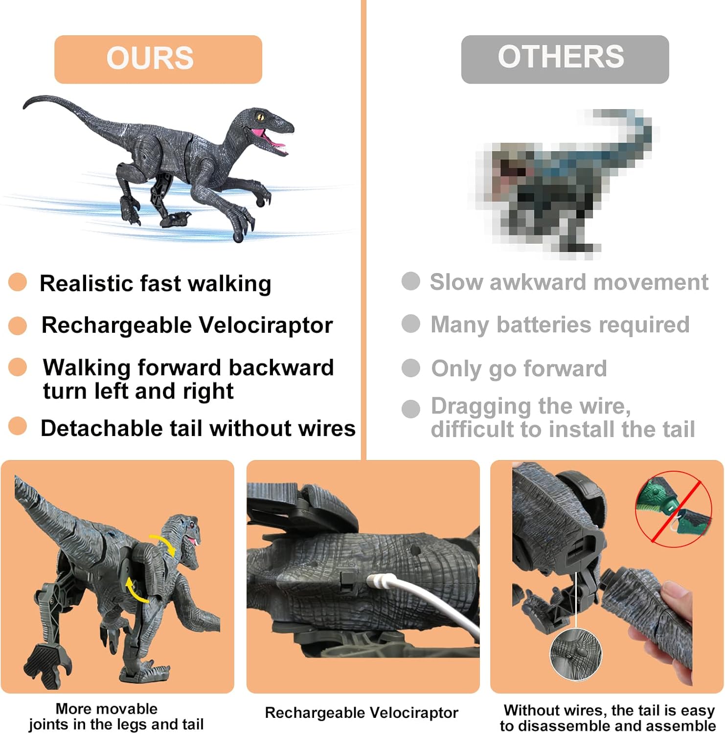 ⏰ LAST DAY 60% OFF 💥 Remote Control Dinosaur Jurassic T Rex Toys for Boys Electronic RC Spray Raptor Walking Roaring Tyrannosaurus Rex Realistic 18.1" Rechargeable Birthday Gift for Kids Girls 3 4 5 6 7