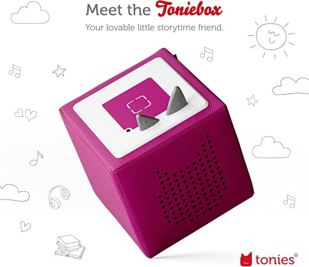 Toniebox 1 Audio Player Starter Set with Playtime Puppy - Listen, Learn, and Play with One Huggable Little Box - Light Blue