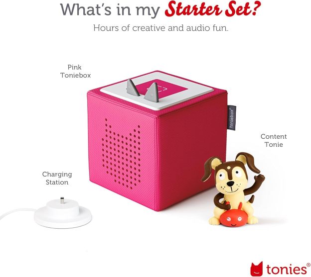 Toniebox 1 Audio Player Starter Set with Playtime Puppy - Listen, Learn, and Play with One Huggable Little Box - Light Blue