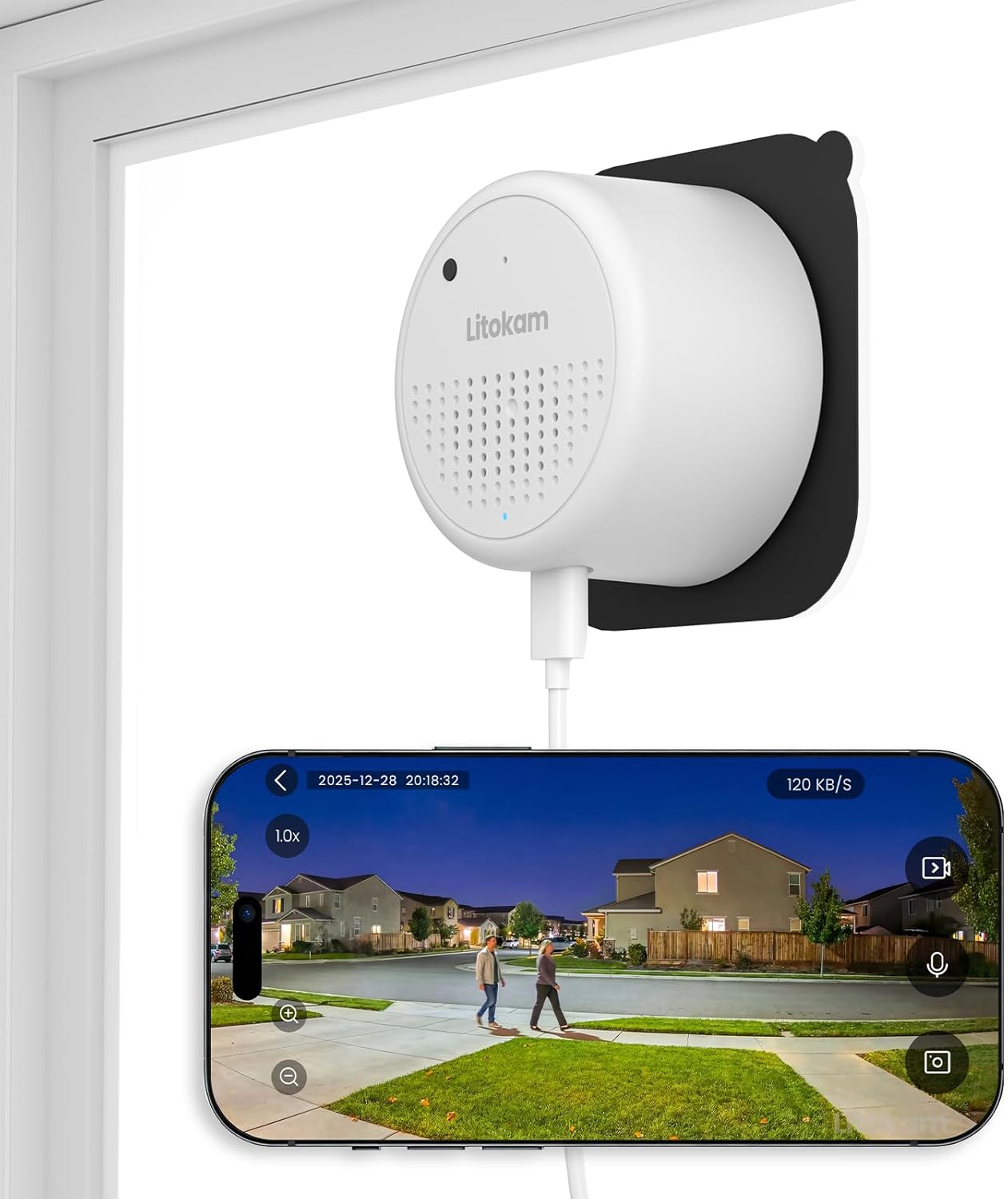  Window Camera 3MP 2K, 2.4GHz & 5GHz Indoor Cameras for Home Security with Al Color Night Vision, Person/Motion/Sound Detection & Real-Time Alerts, 24/7 Recording, 104° View Angle, Double