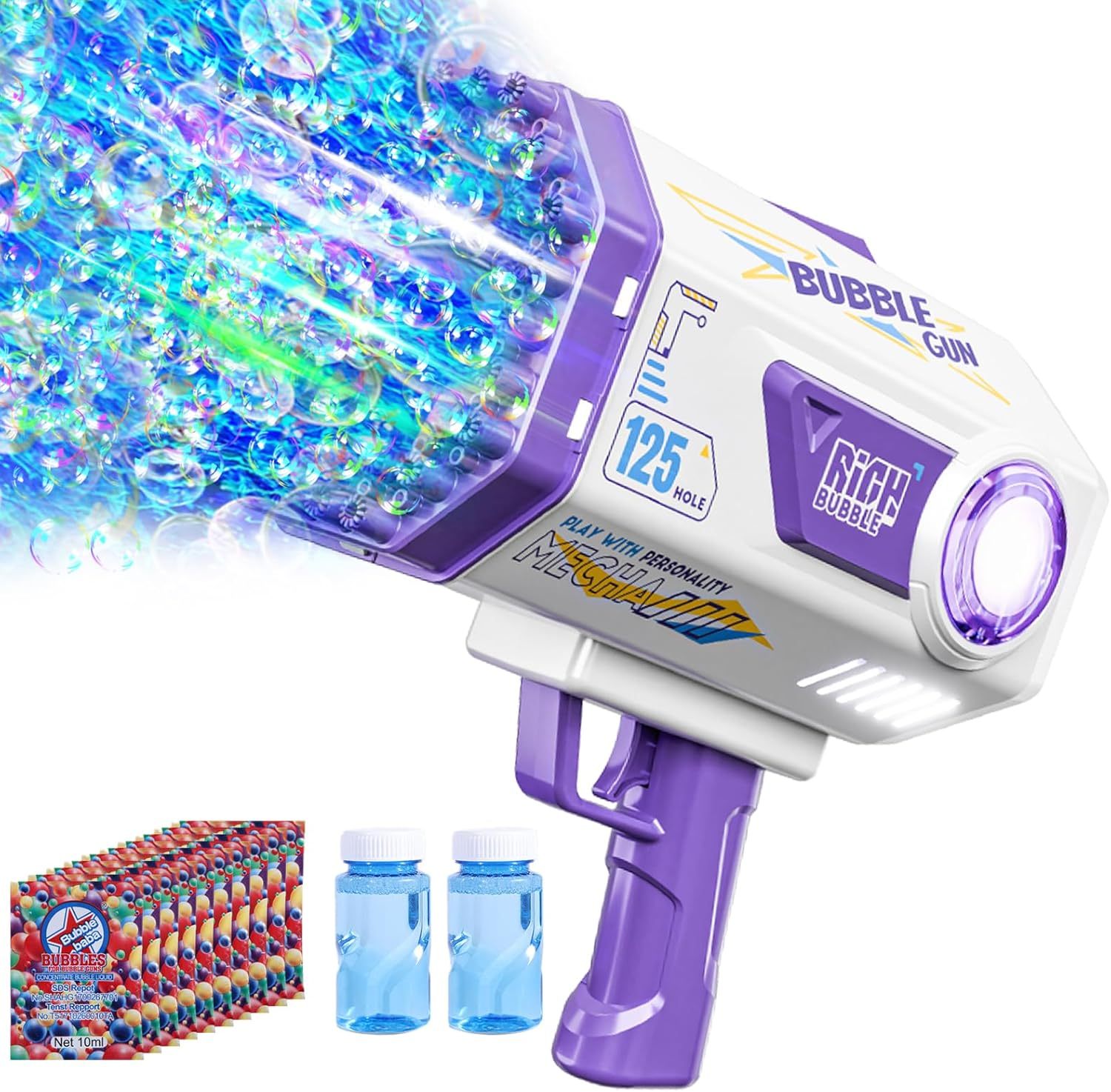 Bubble Gun, 69 Holes Bubble Machine Bubbles Kids Toys 
