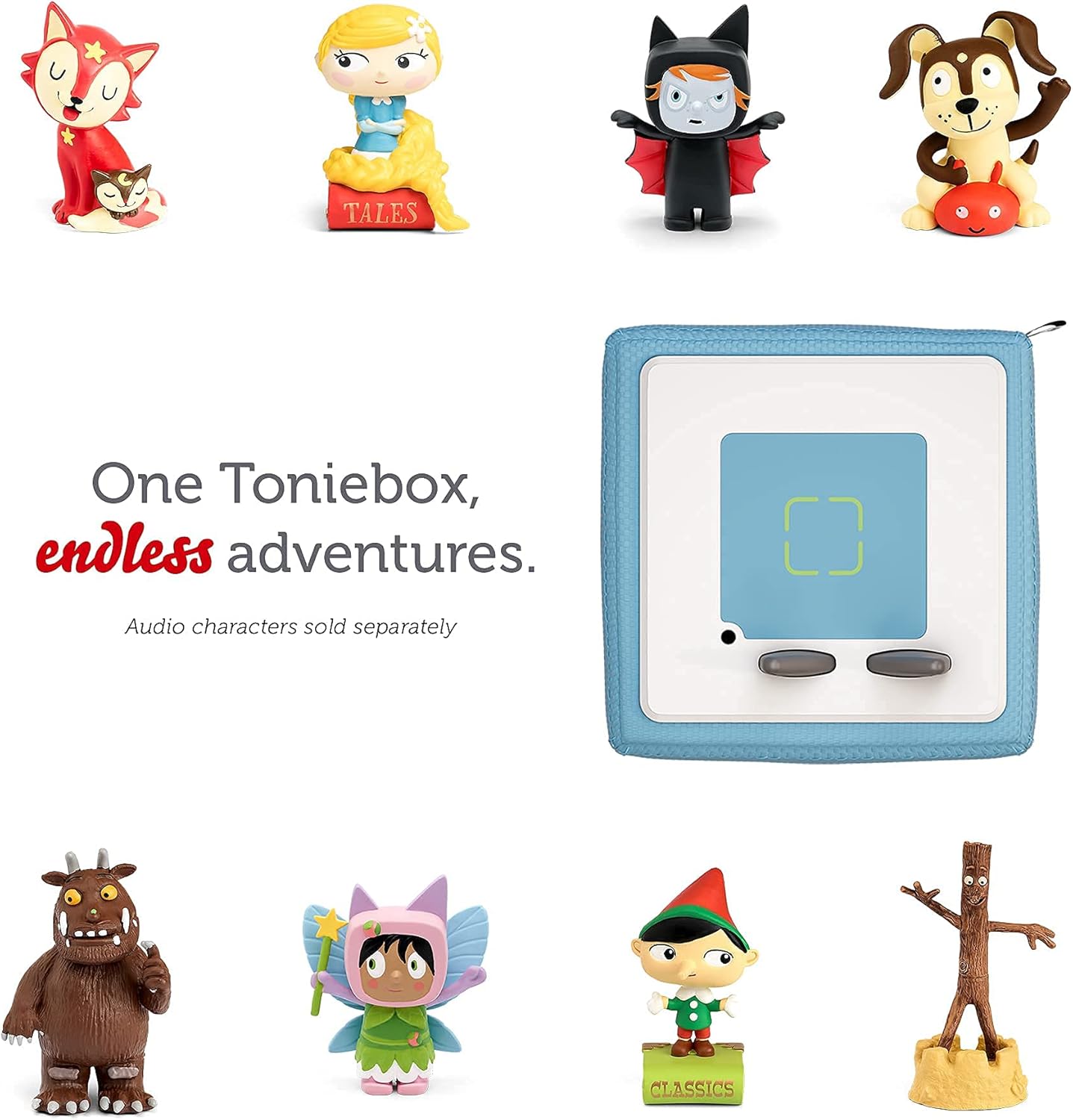 Toniebox 1 Audio Player Starter Set with Playtime Puppy - Listen, Learn, and Play with One Huggable Little Box - Light Blue