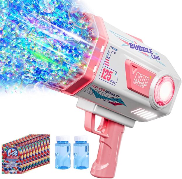 Bubble Gun, 69 Holes Bubble Machine Bubbles Kids Toys 
