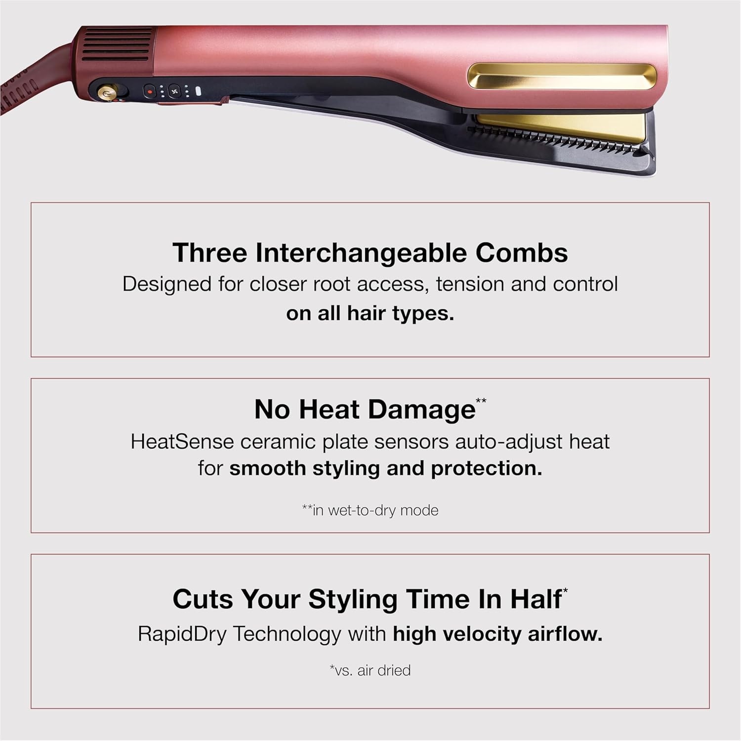 3-in-1 Wet-to-Dry Hair Straightener & Dryer 🌬️✨
