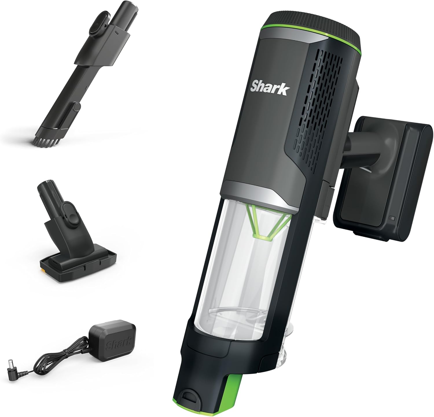 UltraCyclone Pro Cordless Handheld Vacuum, Powerful Suction, Handheld Vacuum for Car & Home, Crevice Tool, Scrubbing Brush, Lightweight, XL Dust Cup, Black/Green, CH901