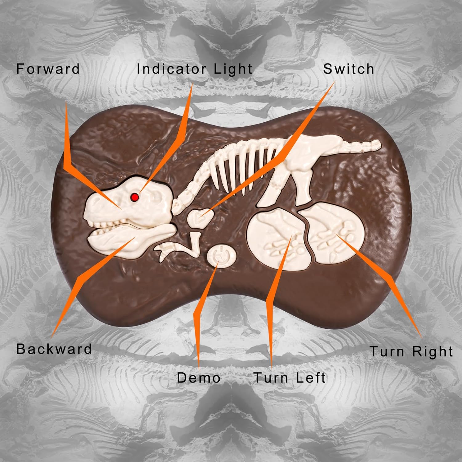 ⏰ LAST DAY 60% OFF 💥 Remote Control Dinosaur Jurassic T Rex Toys for Boys Electronic RC Spray Raptor Walking Roaring Tyrannosaurus Rex Realistic 18.1" Rechargeable Birthday Gift for Kids Girls 3 4 5 6 7