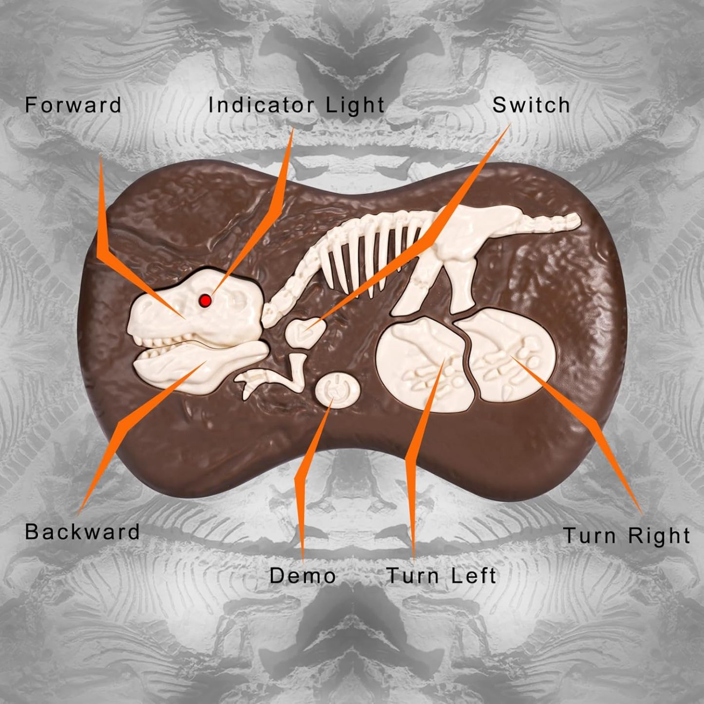 ⏰ LAST DAY 60% OFF 💥 Remote Control Dinosaur Jurassic T Rex Toys for Boys Electronic RC Spray Raptor Walking Roaring Tyrannosaurus Rex Realistic 18.1" Rechargeable Birthday Gift for Kids Girls 3 4 5 6 7