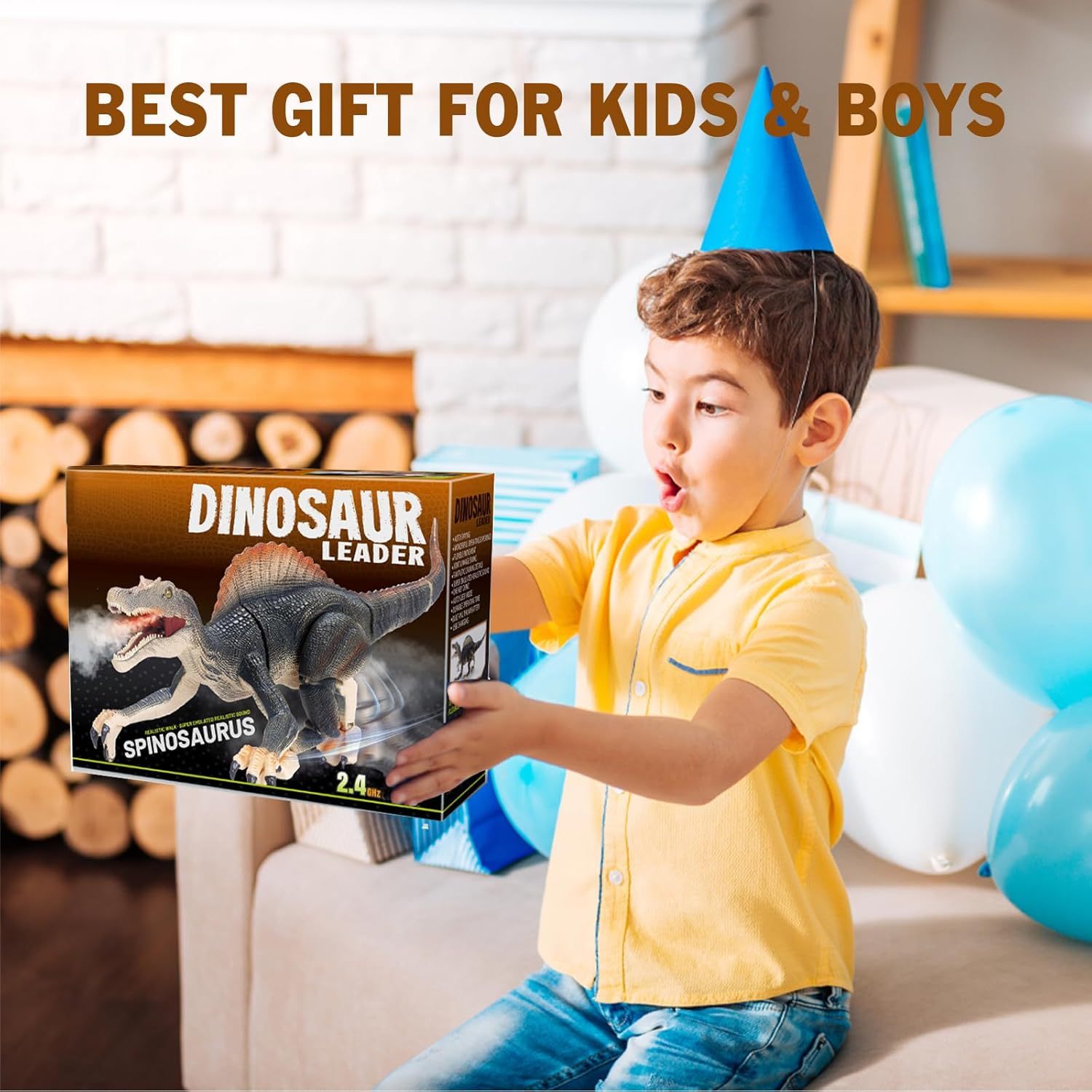 ⏰ LAST DAY 60% OFF 💥 Remote Control Dinosaur Jurassic T Rex Toys for Boys Electronic RC Spray Raptor Walking Roaring Tyrannosaurus Rex Realistic 18.1" Rechargeable Birthday Gift for Kids Girls 3 4 5 6 7