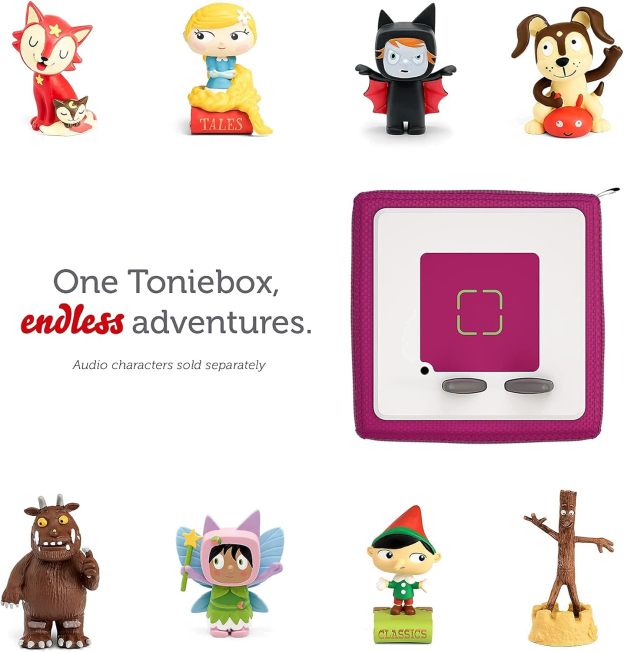 Toniebox 1 Audio Player Starter Set with Playtime Puppy - Listen, Learn, and Play with One Huggable Little Box - Light Blue