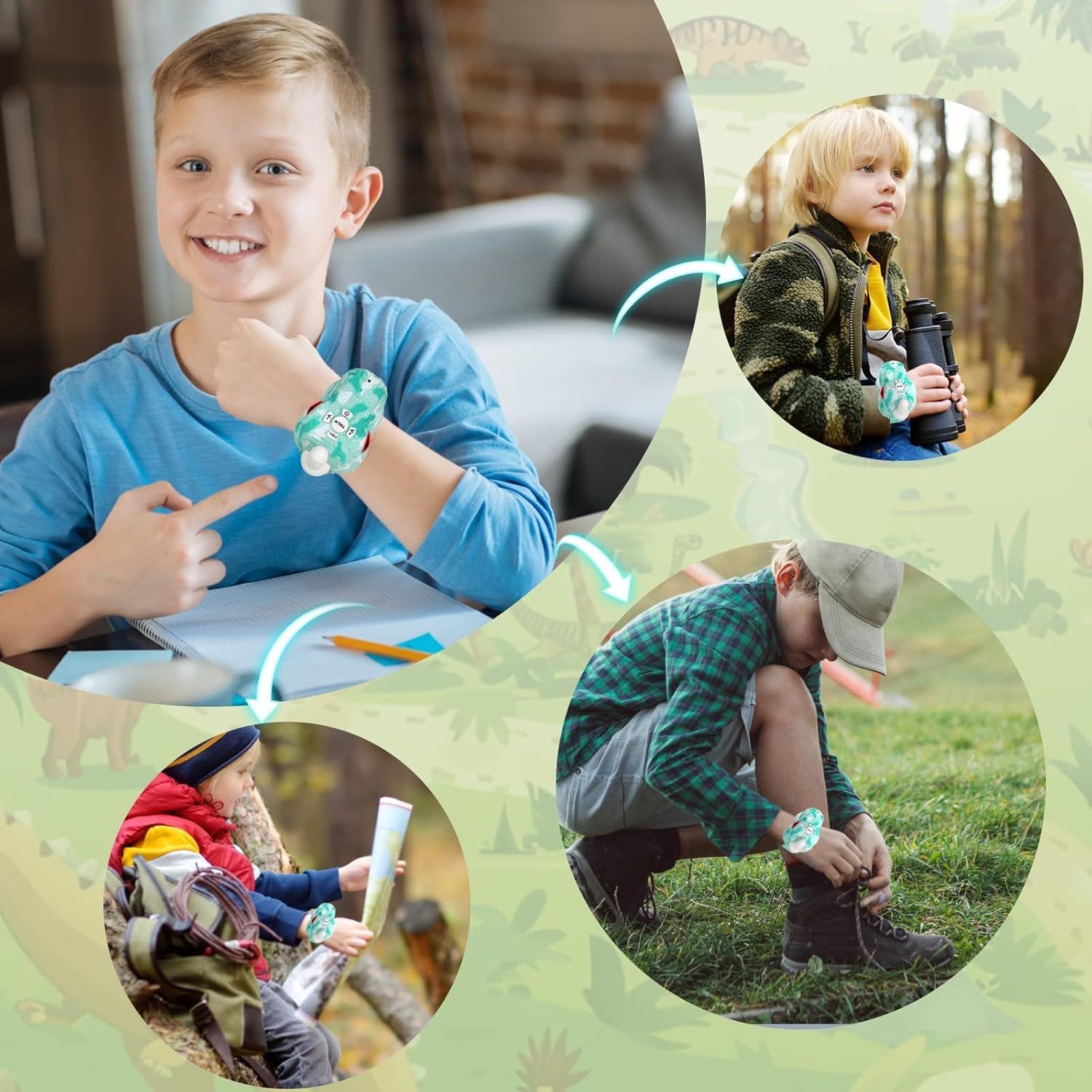 ⏰ LAST DAY 60% OFF 💥 Walkie Talkies for Kids 2 Packs, Kids Toys for Boys Girls Aged 3 to 8 Years Old for Outdoor Adventure, Camping, Halloween, Christmas, Birthday Gifts (Blue, Dinosaur)