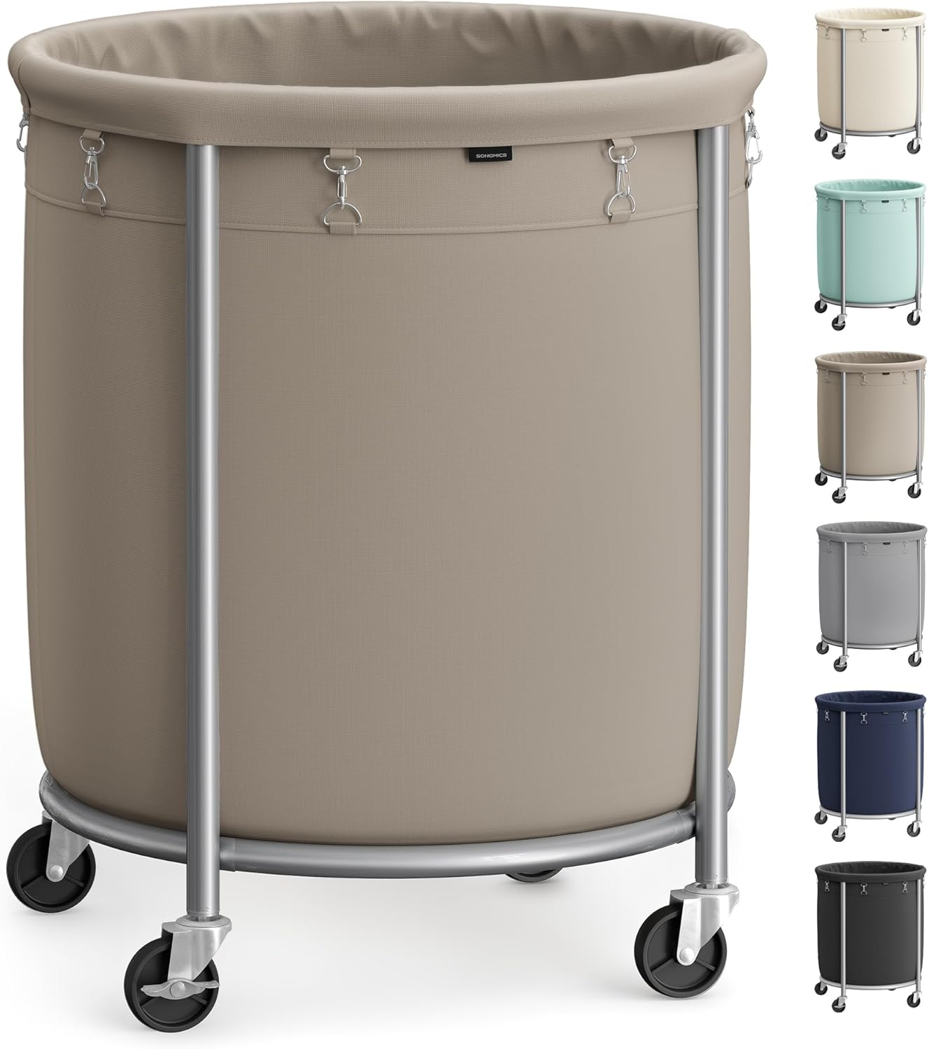 Heavy-Duty Rolling Laundry Basket | Extra Large Storage Cart (70-240)L🧺💨