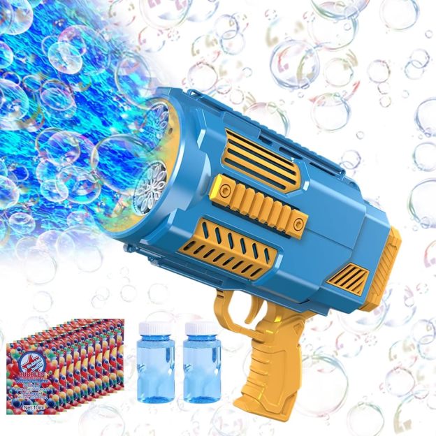 Bubble Gun, 69 Holes Bubble Machine Bubbles Kids Toys 