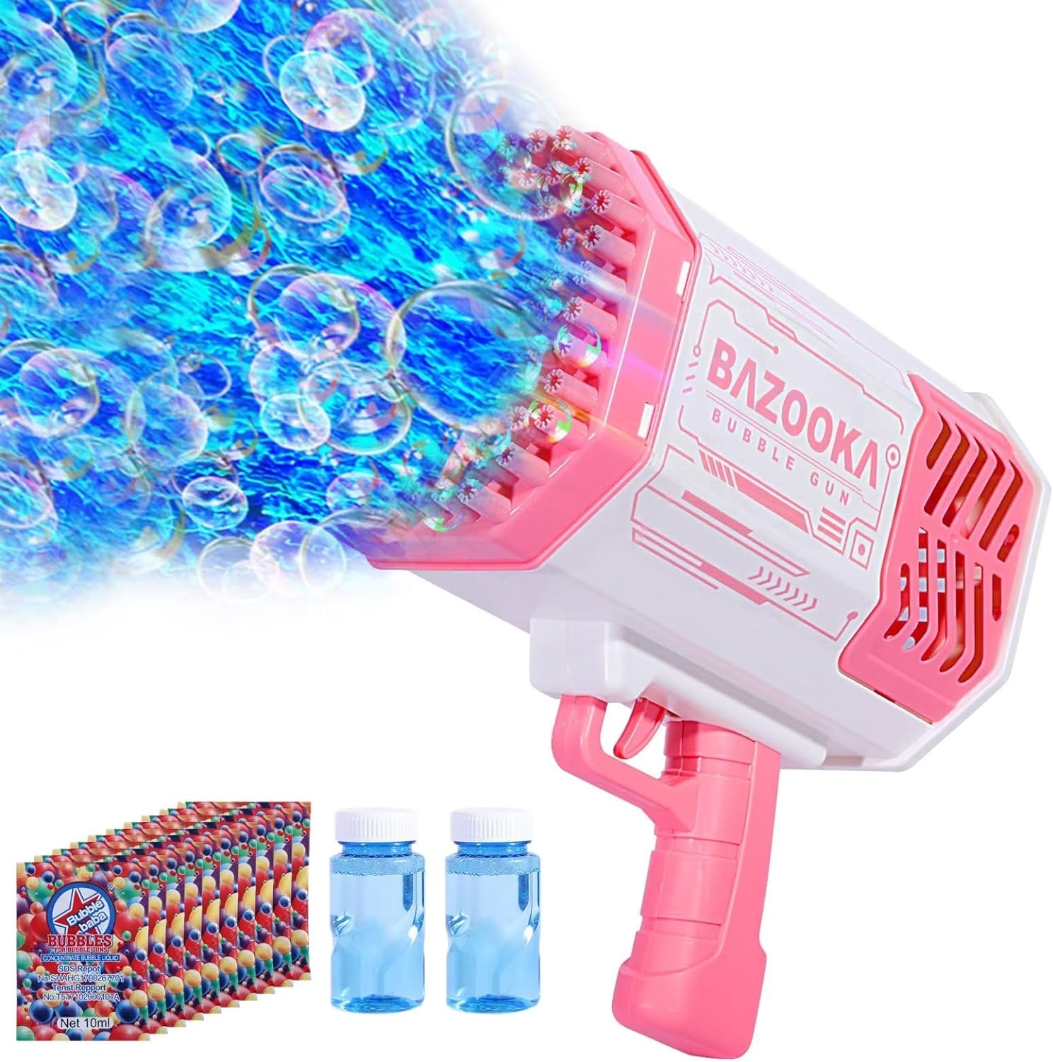 Bubble Gun, 69 Holes Bubble Machine Bubbles Kids Toys 
