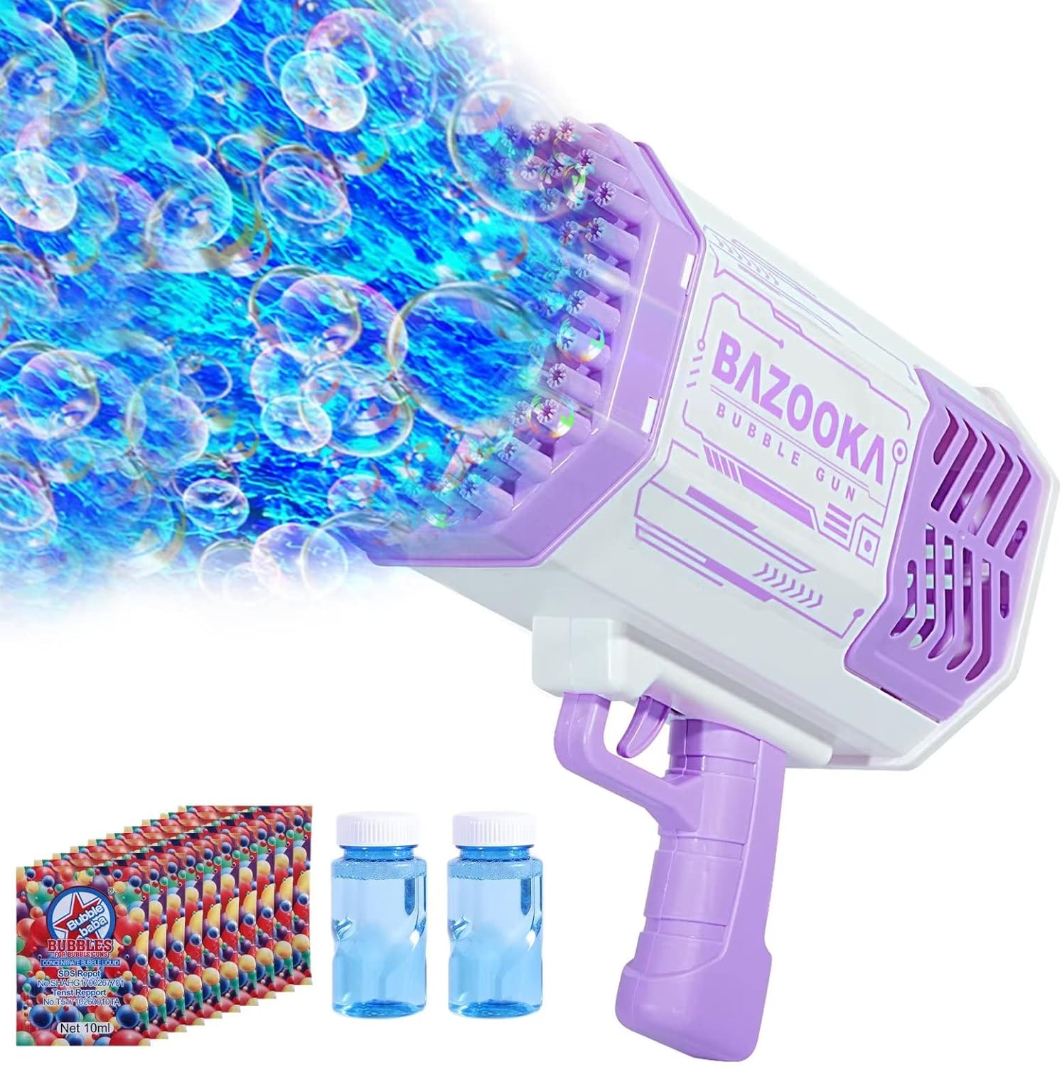 Bubble Gun, 69 Holes Bubble Machine Bubbles Kids Toys 